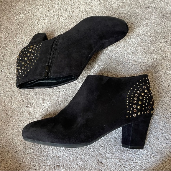 Lane Bryant Faux Suede Ankle Boots with Stud details - Picture 3 of 11
